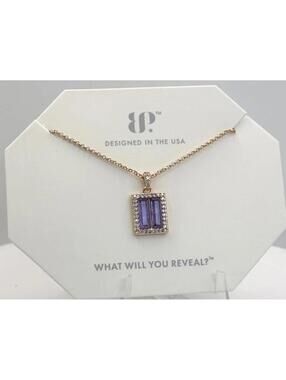 Bomb Party RBP8325 Lavender Fluorite on Rose Gold Necklace "Caught Up In Love"